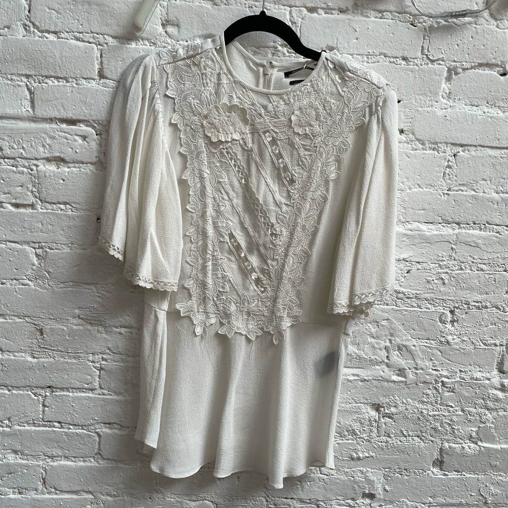 Isabel Marant White Ruffled Top - Picture 3 of 6